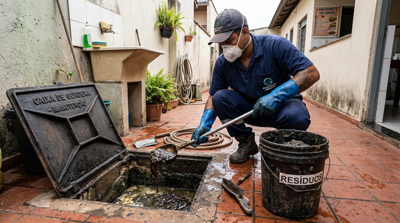 Manutenção de Caixa de Gordura em Montes Claros‑MG
