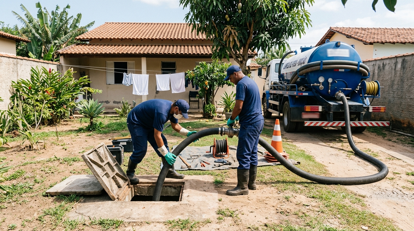 Manutenção de Fossa em Montes Claros‑MG